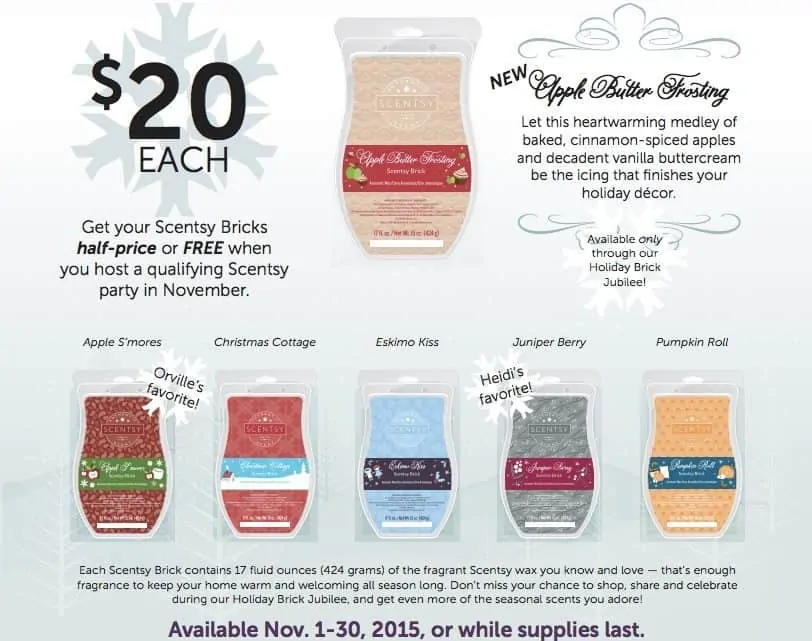 Scentsy Bricks of Wax are back Online Store