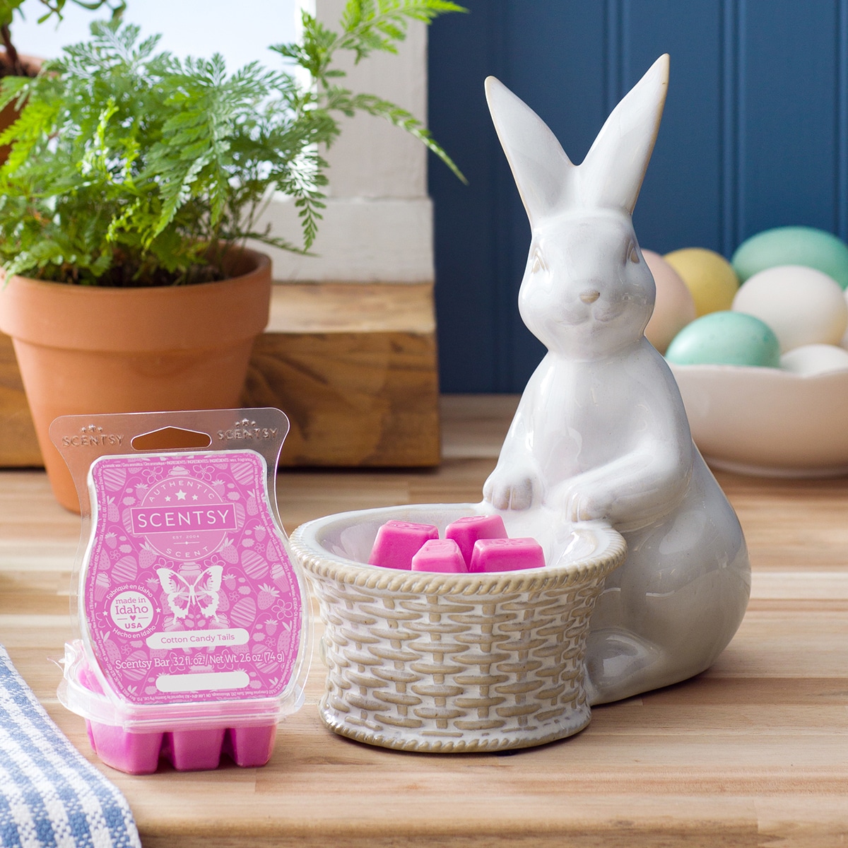 Happy Hare Warmer + Cotton Candy Tails Scentsy Bar Stylized