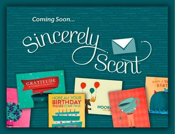 Sincerely scent greeting cards