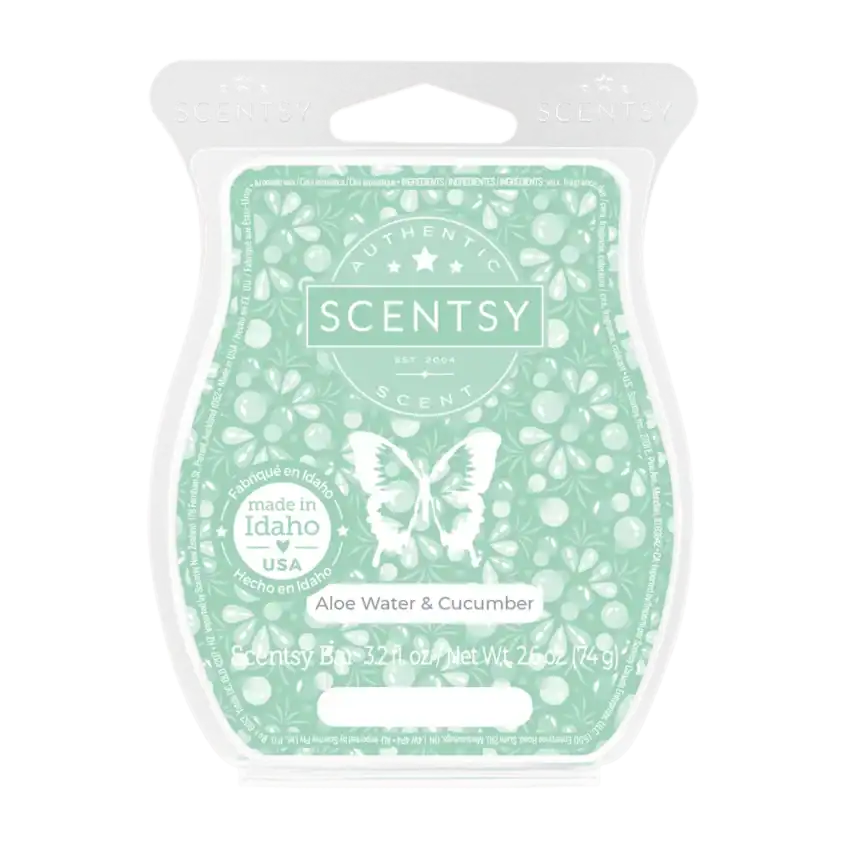 aloe water and cucumber scentsy wax bar