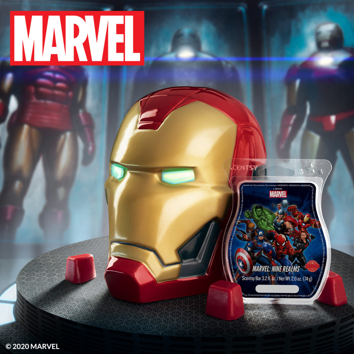 Scentsy Iron Man Candle Warmer Scentsy Marvel Collection