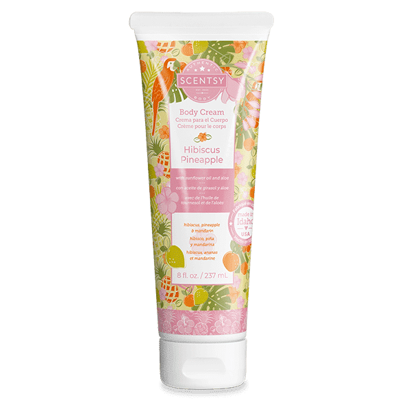 scentsy hibiscus pineapple body cream