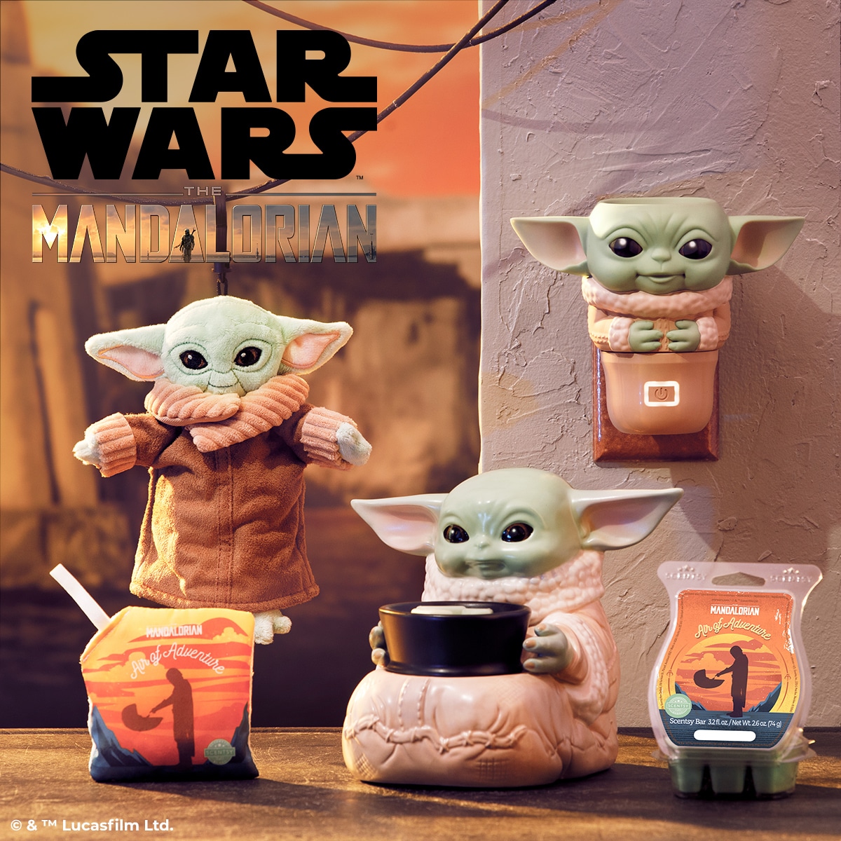 star wars child baby yoda collection scentsy