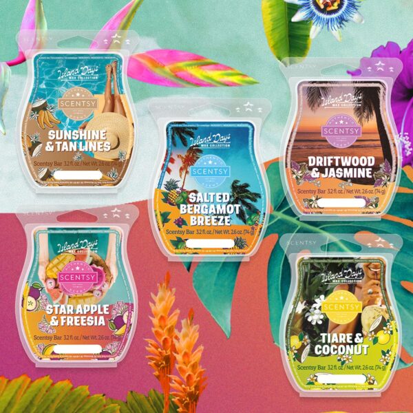 island days scentsy wax collection
