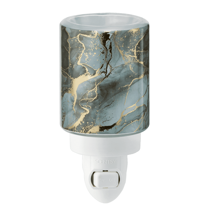 scentsy gold cracked marble mini warmer