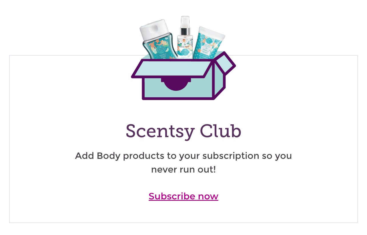 scentsy club bath body