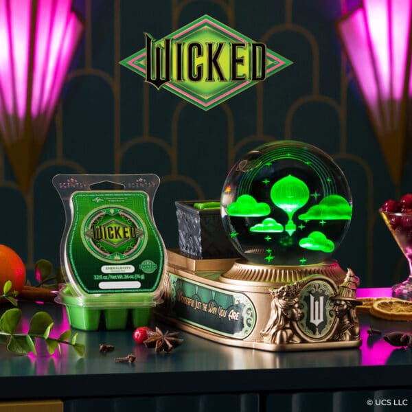 Scentsy Wicked Warmer EmeraldCity Wax Logo