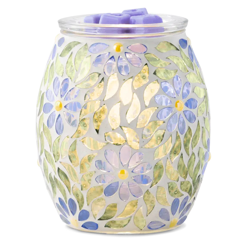 Periwinkle Petals Warmer Lit