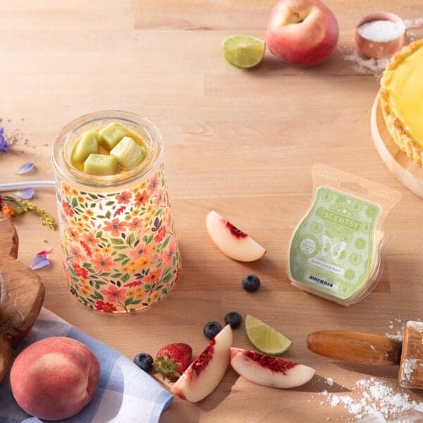 Wildflower Warmer + Sweet Lime & Peach Scentsy Bar Stylized