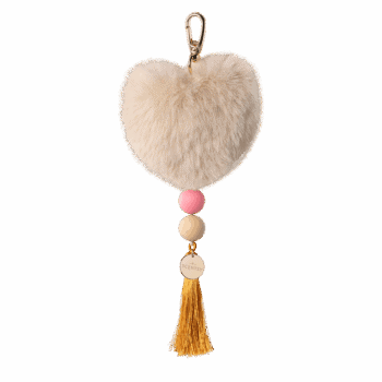 Taupe Heart Scentsy Charm Clip in Vanilla Bean Buttercream