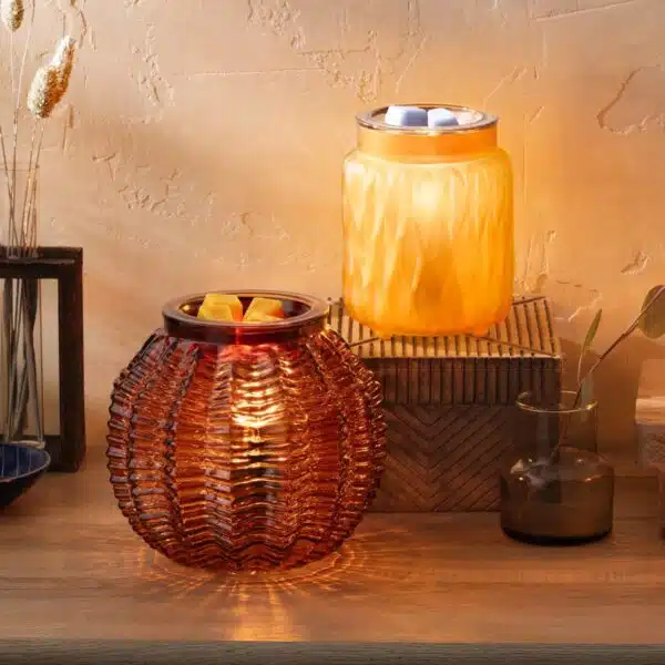 Scentsy Warmer AmberWaves SoftHoney GoldenOak Amanita copy