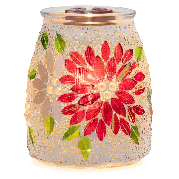 Scentsy warmer LuminousPoinsettiaWax