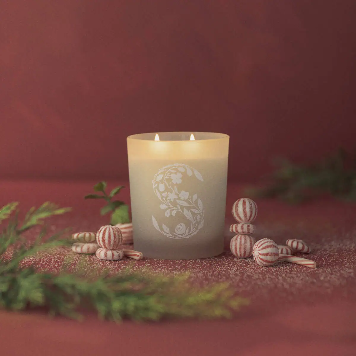 Sugared Peppermint Pine scentsy candle for holidays