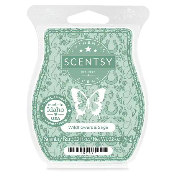 Scentsy wax Bar Wildflowers Sage