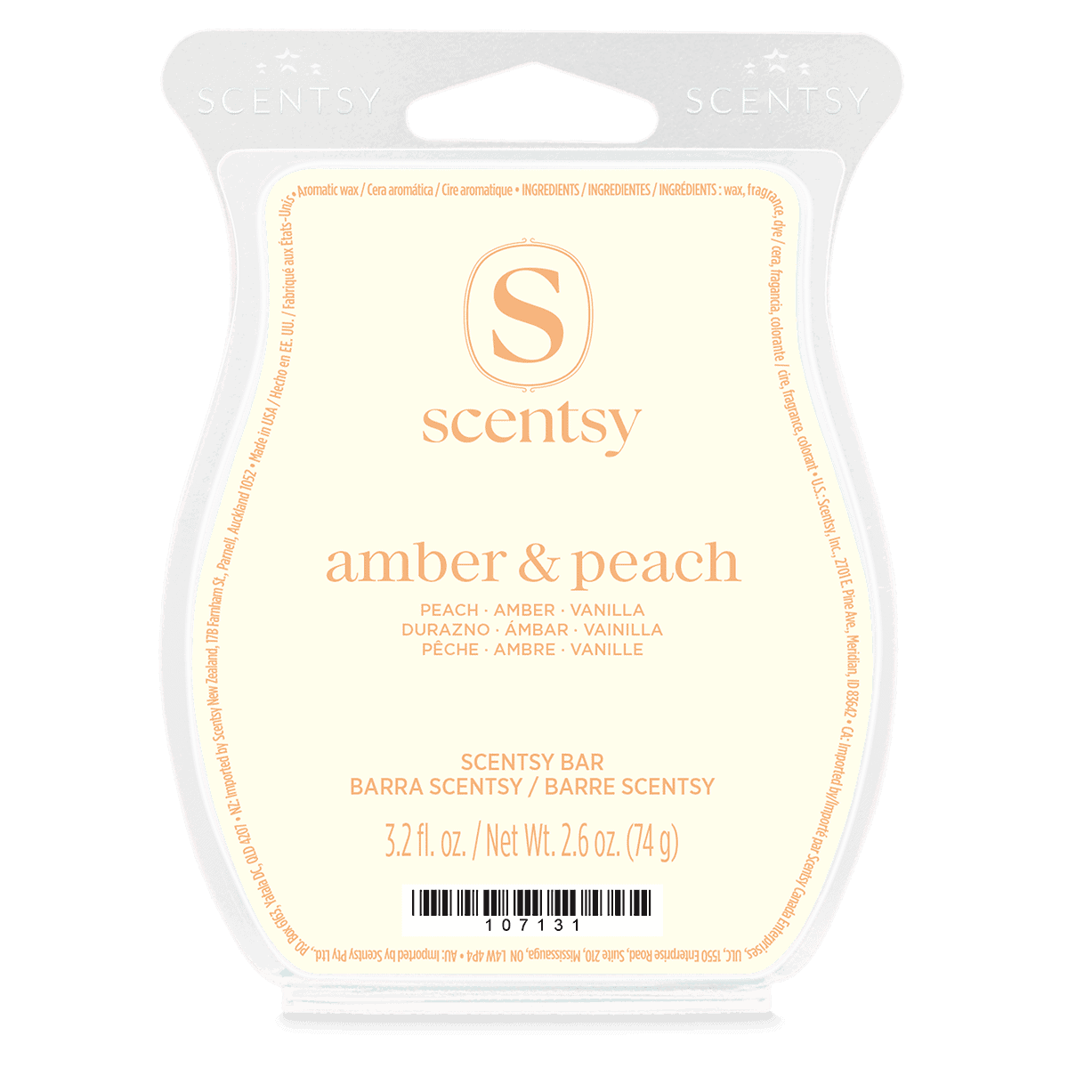 Amber & Peach Scentsy Bars