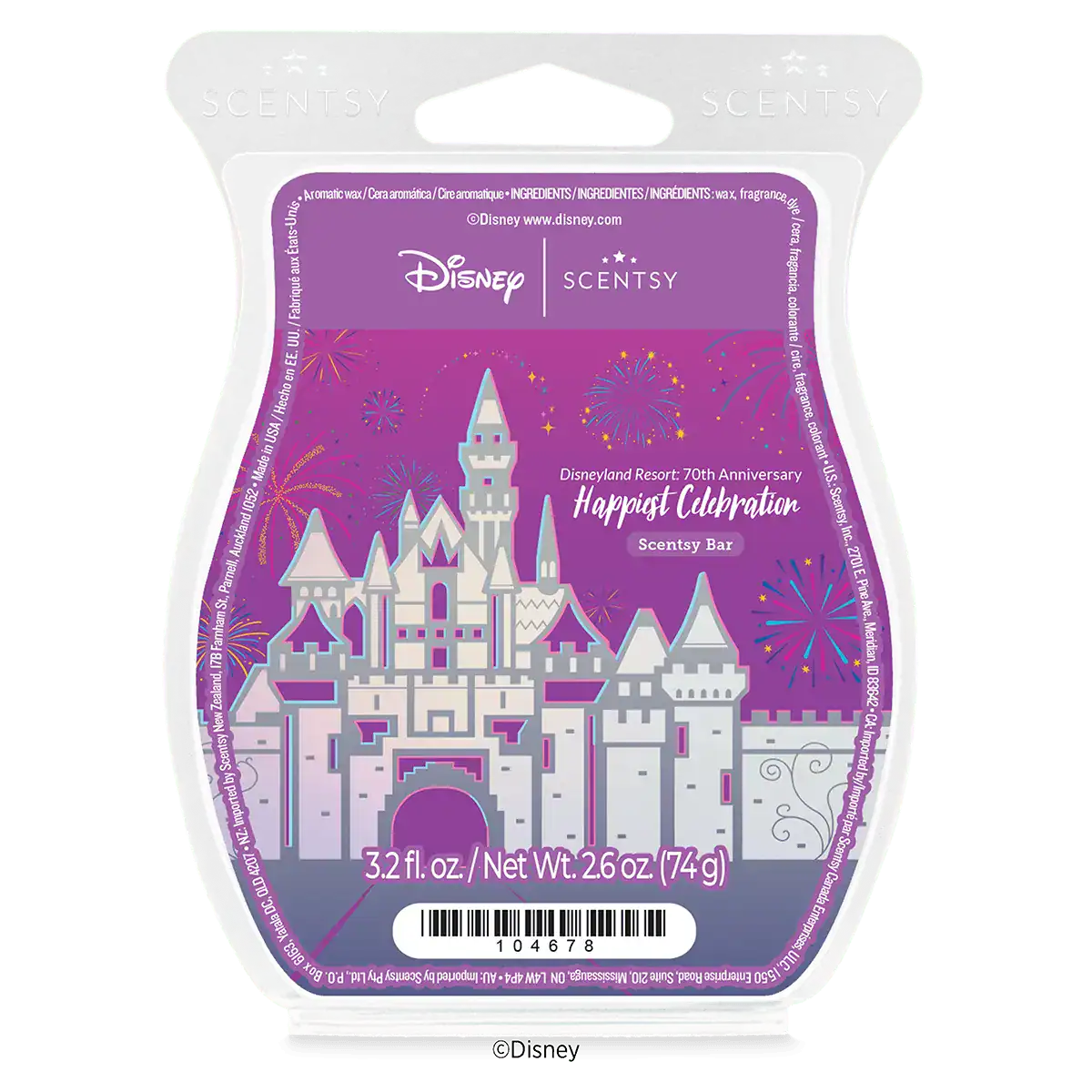 Disneyland Happiest Celebration Scentsy Bar
