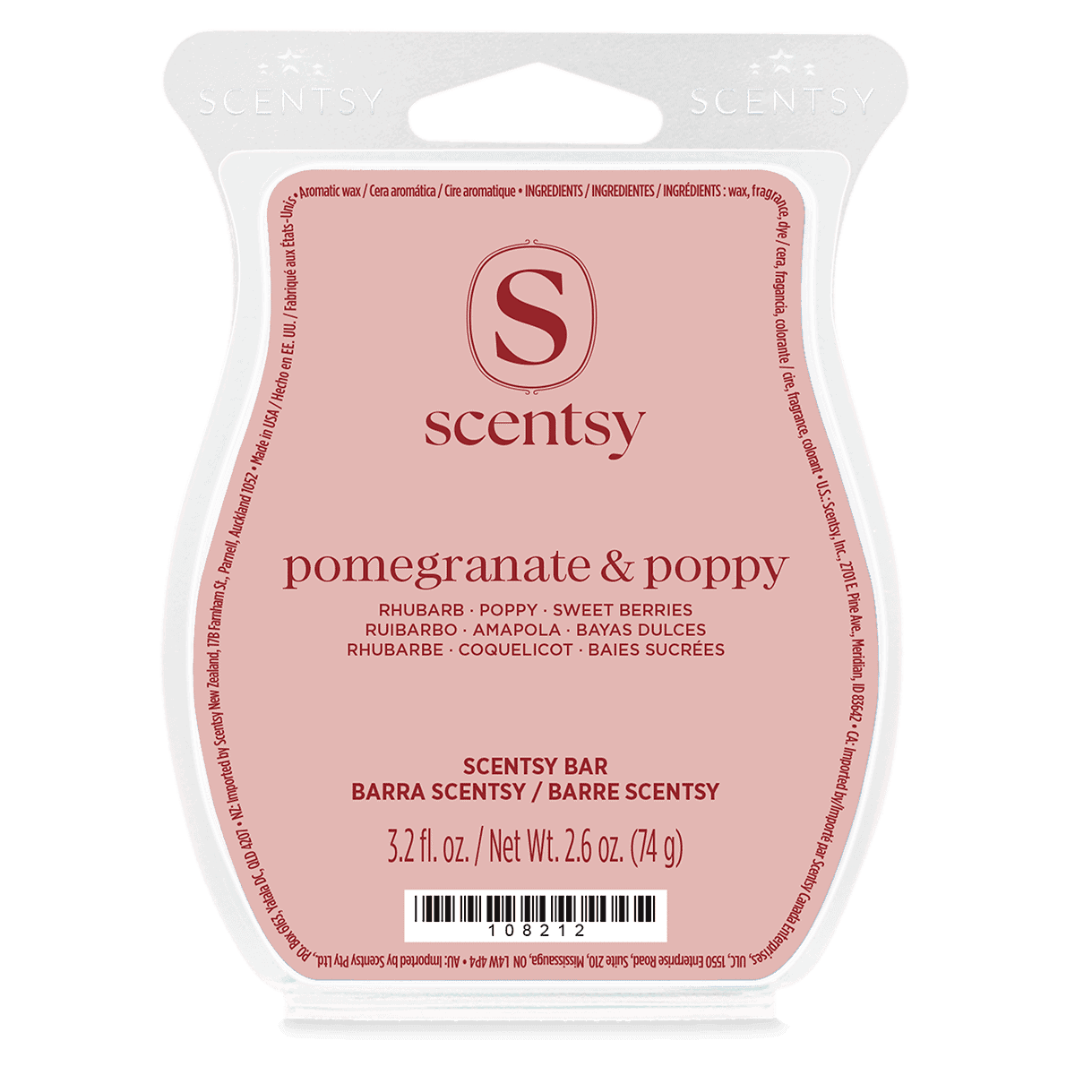 Pomegranate & Poppy Scentsy Bar