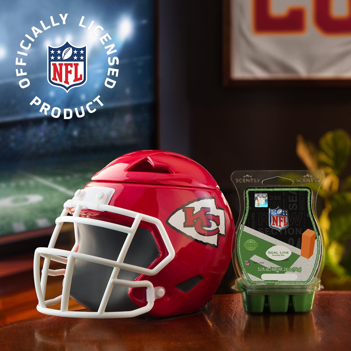 NFL Kansas City Chiefs Helmet – Scentsy Warmer – Stylized NFL Kansas City Chiefs Helmet – Scentsy Warmer - Stylized